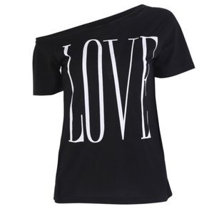 Sale🖤LoveOneOffShoulderGraphicTeeBlack&White🖤